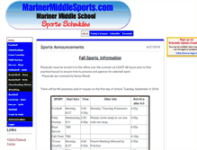 Tablet Screenshot of marinermiddlesports.com